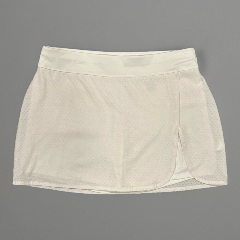 CALLAWAY True Sculpt Perforated Woven Golf Skort Women's Size XL White Pockets